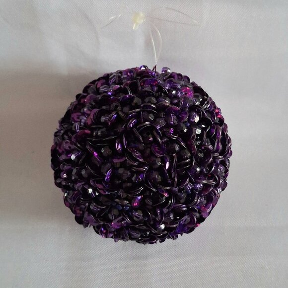 Lot of 3 Purple Christmas Ornaments - Picture 8 of 10